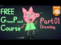 Free Blender Grease Pencil Drawing & Rigging Course - Part 1