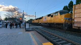 Union Pacific Mission Bay Local leads by UP 9912 at Mountain View Station #unionpacific