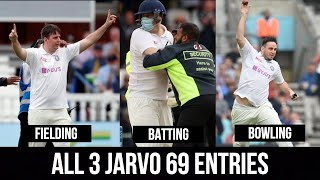 Jarvo 69 Pitch Invader, All 3 Entries, India vs England