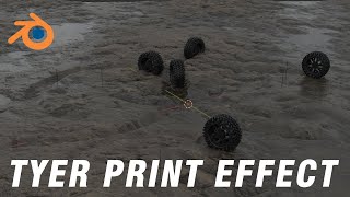 TYER PRINT EFFECT IN BLENDER || Dynamic paint in blender