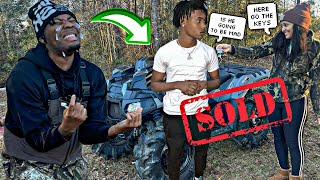 I Gave My BF NEW FOUR-WHEELER Away! *HE CRIED*