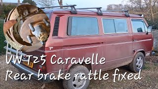 VW T25 rear brake rattle repaired