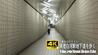 [4k crowd noise] Walking around Kiyosumi Shirakawa Station