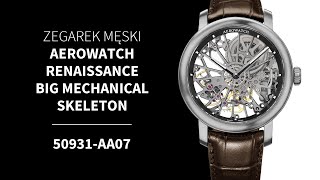 Zegarek Aerowatch Renaissance Big Mechanical Skeleton 50931-AA07 | Zegarownia.pl