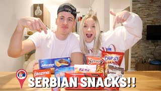 AMERICANS try SERBIAN (Balkan) SNACKS / Which ones are worth trying when visiting Belgrade, Serbia?