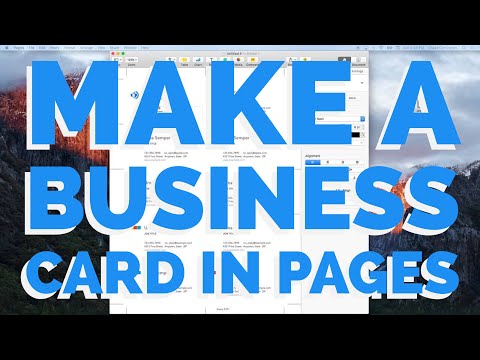 How To Make A Business Card In Pages For Mac (2016) How To Make A Business Card In Pages For Mac (2016)