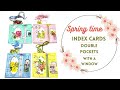 EASY BEGINNER TUTORIAL - SPRING JUNKJOURNAL IDEA - INDEX CARD POCKETS - WITH A WINDOW  #craftwithme