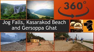 360 Video of Jog falls | Gersoppa ghat view point | Kasarkod Beach | Sharavathi River | Honnavar