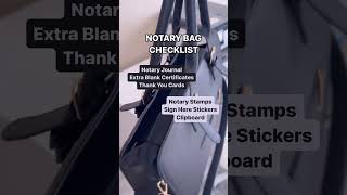 Notary Bag Checklist