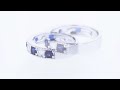 peora sterling silver created blue sapphire milgrain half eternity ring band sizes 5 to 9 sr11860