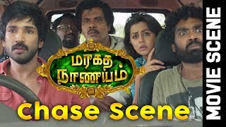 Maragadha Naanayam - Chase Scene | Aadhi | Nikki Galrani