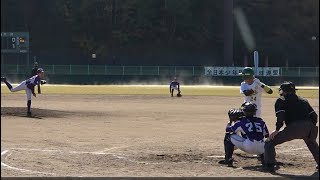 《中学硬式》【ファインプレー】　西村颯人 遊撃手（グラスラヤング東広島）【ヒット打ったよ】《ヤングリーグ春季大会広島支部予選》