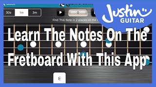 Learn all the notes on the guitar neck with Guitar Note Trainer App (iOS)