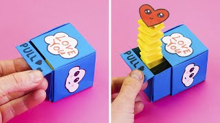 Origami SURPRISE BOX. Handmade Gift box tutorial. Paper Greetings Card DIY
