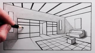 How to Draw a Room in 2 Point Perspective: Step by Step