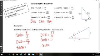 PHS PreCalculus PAP Section 4.1.1 Notes Part 1