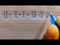 how to write english capital letters in four lines cursive writing a to z