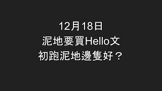 賽馬貼士 沙田 全泥夜賽 星期三 2024年12月18日 泥地要買Hello文 初跑泥地邊隻好？分析 貼士 推介