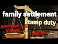 this video is About Land family settlement stamp duty registration fees and revenue records