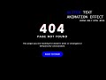 Animated Glitch Text Animation Effect using only CSS | 404 Page