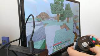 Minecraft on Switch with a Gamecube controller