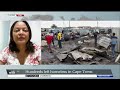 cape town fire efforts to assist victims underway