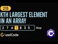 LeetCode 215: Kth Largest Element in an Array | C# Solution | Using Heap |