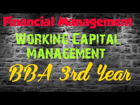 Financial Management: Workings Capital Management (Chapter 7) Class 1 ...