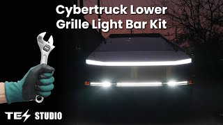 Tesstudio Cybertruck LED Light Bar Lower Grille Light Bar Kit Installation