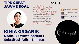 Tips Cepat Jawab Soal Kimia Organik : Reaksi Substitusi, Adisi, Eliminasi Senyawa Karbon