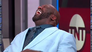 Shaq is unable to control his laughter due to this 😂 😂