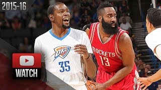 Kevin Durant vs James Harden Duel Highlights (2016.03.22) Thunder vs Rockets - SICK!