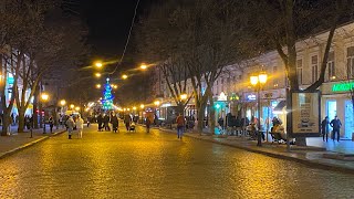 Гуляємо по нічній Дерибасівській ⚓️  Яка Одеса взимку 🎄 ОДЕСА МАМА