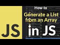 How to Generate a List from an Array Dynamically Using JavaScript | Display Array Items Easily in JS