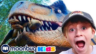 GIANT T-REX at Family Visit! @T-Rex Ranch - Dinosaurs For Kids | Jurassic TV | Dinosaur Videos