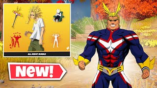 NEW ALL MIGHT Skin Gameplay in Fortnite! (ALL MIGHT Bundle)