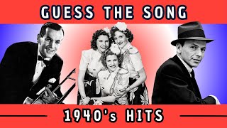 Guess the 1940's Hit Song Music Quiz | 50 Songs!