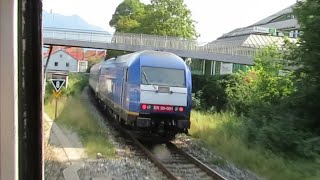 Germany: Leaving Immenstadt behind an Alex Class 223 diesel loco on a Lindau to Munich Hbf service