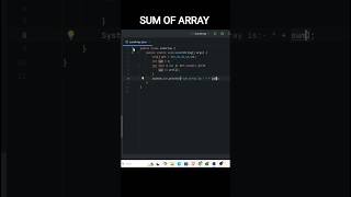 💻 Java Program to Find Sum of Array Elements | Easy Explanation#arraylist #javatutorial #coding