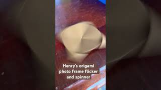 Henry’s origami photo frame flicker and spinner (by Henry) [taught by Jeremyshaferorigami] 🎆💫😵‍💫