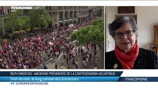 Ruth Dreifuss, ancienne présidente de la Confédération helvétique