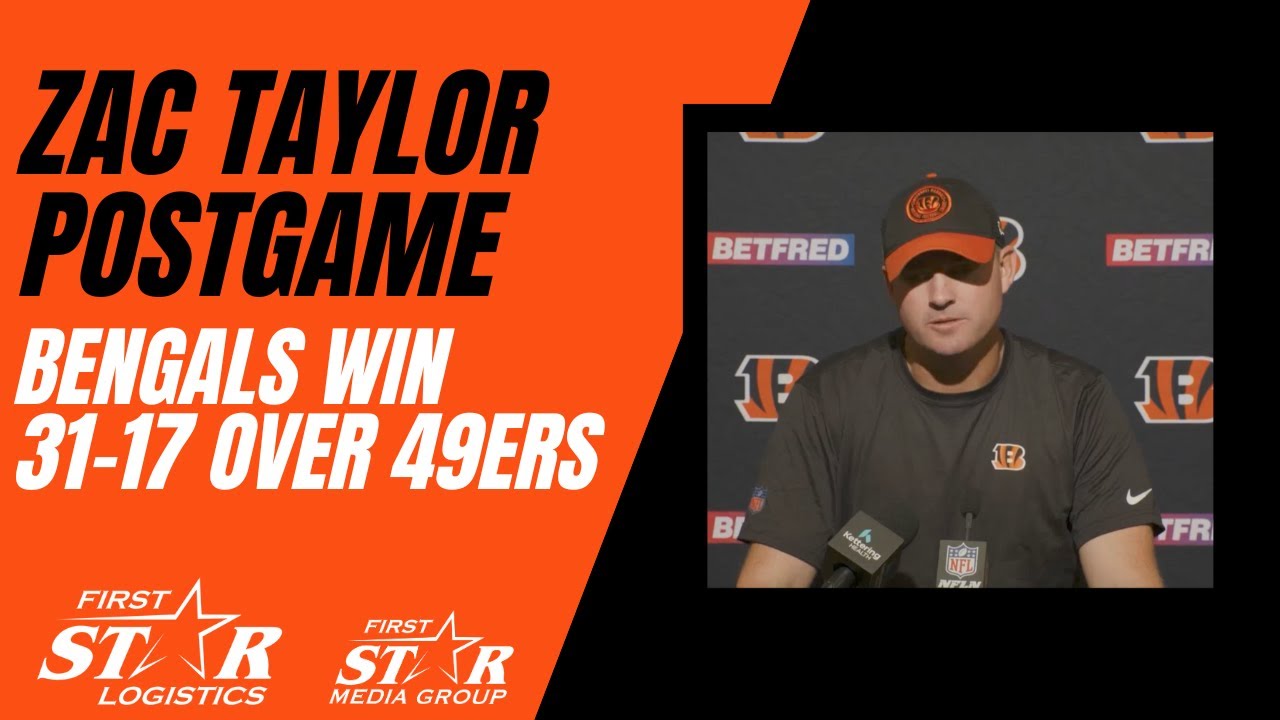 Zac Taylor Reacts Cincinnati Bengals Most Complete Game In 31-17 Win ...