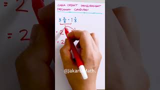 Pengurangan Pecahan Campuran | TRIK SUPER CEPAT PENGURANGAN PECAHAN CAMPURAN #pecahancampuran #maths