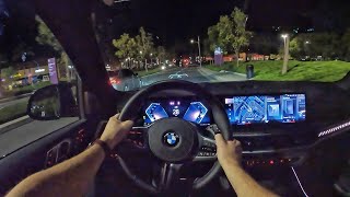 2023 BMW X7 M60i POV Night Drive (3D Audio)(ASMR)