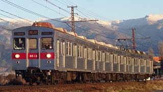 長野電鉄 8500系 T4編成 朝陽発車