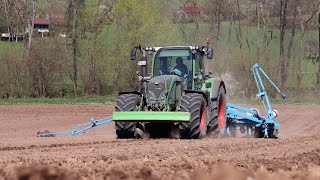 Fendt 720 bei der Mais Aussaat 2021 vom Lohnunternehmen Martin Schmid