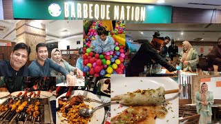 FARIDABAD RELIANCE MALL \u0026 BARBEQUE NATION 🤩 unlimited food 🍲 faridabad me ki bahot sari masti