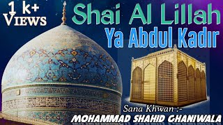 🌹 Shayian Lillah Ya Abdul Qadir 🌹 | Full Naat Sharif | 11Vi Sharif Special |MohammadShahidGhaniwala|
