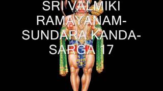 Sri Valmiki Ramayanam Sundara Kanda Sarga 17 Chanting