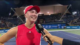 Clara Tauson Post-Match Interview - R3 - 2025 Dubai Duty Free Tennis Championships